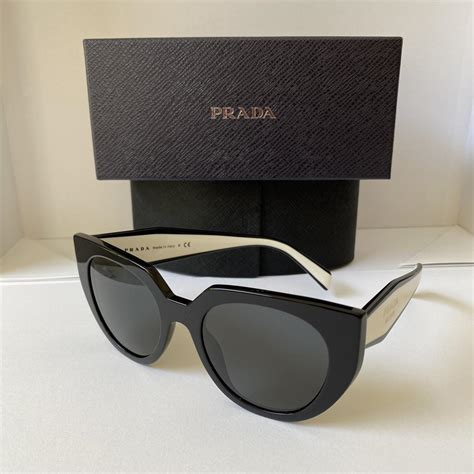 prada black and white eyeglasses|black Prada glasses.